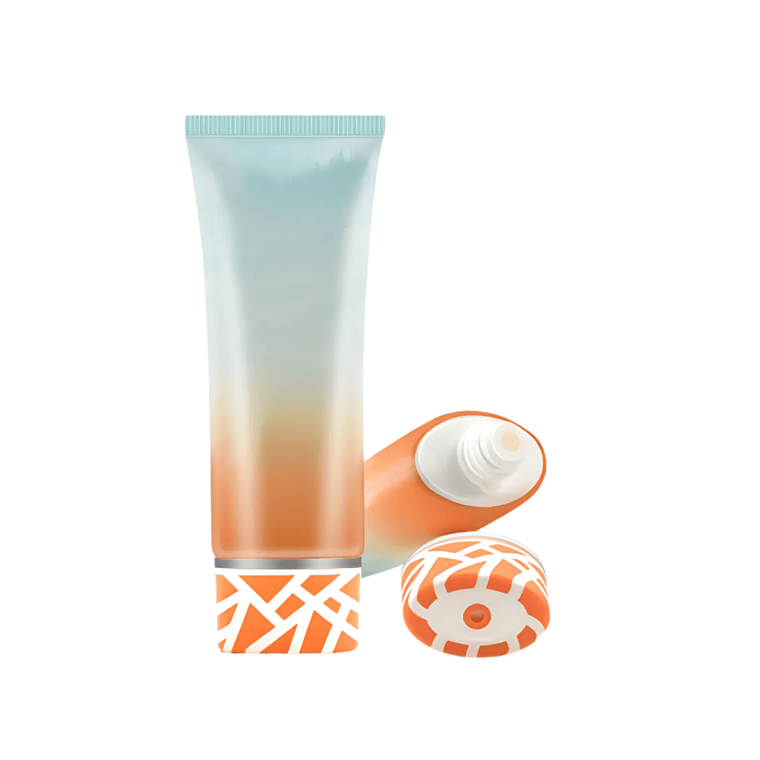 COEXTRUDED PLASTIC OVAL TUBE WITH CENTER DISPENSING CAP