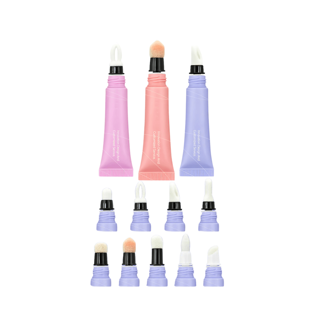 PLASTIC TUBE FEATURING APPLICATORS FOR MAKEUP