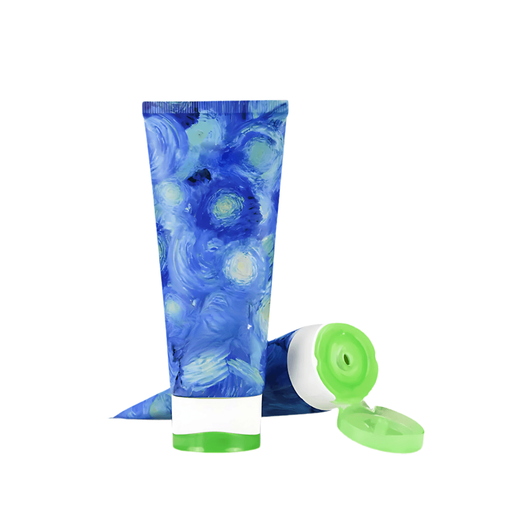 SOFT TOUCH SLEEVE PL TUBE WITH BI-COLOR FLIP-TOP CAP